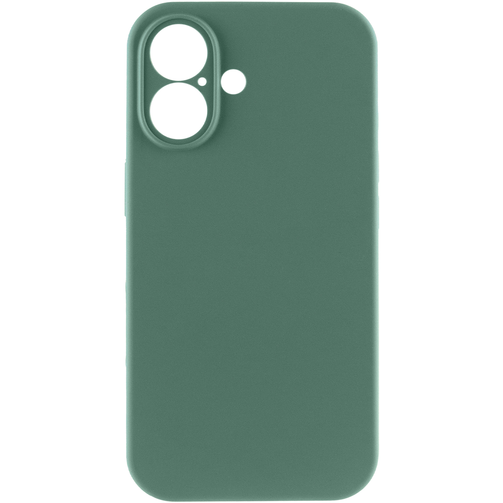 Чохол Silk Full Camera Protective (AA) NO LOGO для Apple iPhone 16 (6.1"), Зелений / Pine green 1, Силікон, купити оптом з доставкою