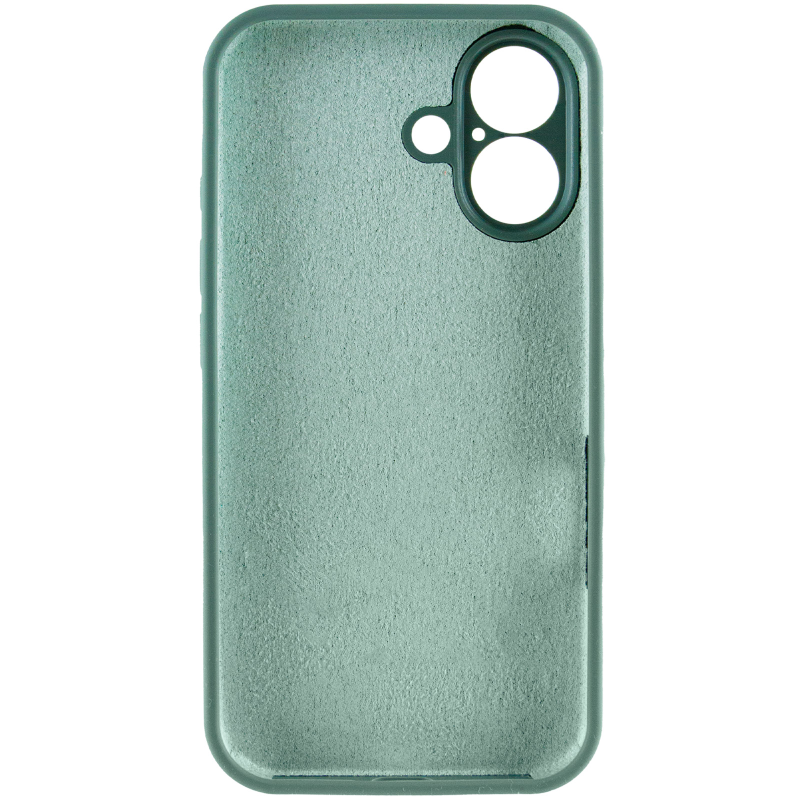 Чохол Silk Full Camera Protective (AA) NO LOGO для Apple iPhone 16 (6.1"), Зелений / Pine green 2, Силікон, купити оптом з доставкою