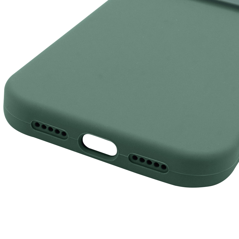 Чохол Silk Full Camera Protective (AA) NO LOGO для Apple iPhone 16 (6.1"), Зелений / Pine green 3, Силікон, купити оптом з доставкою