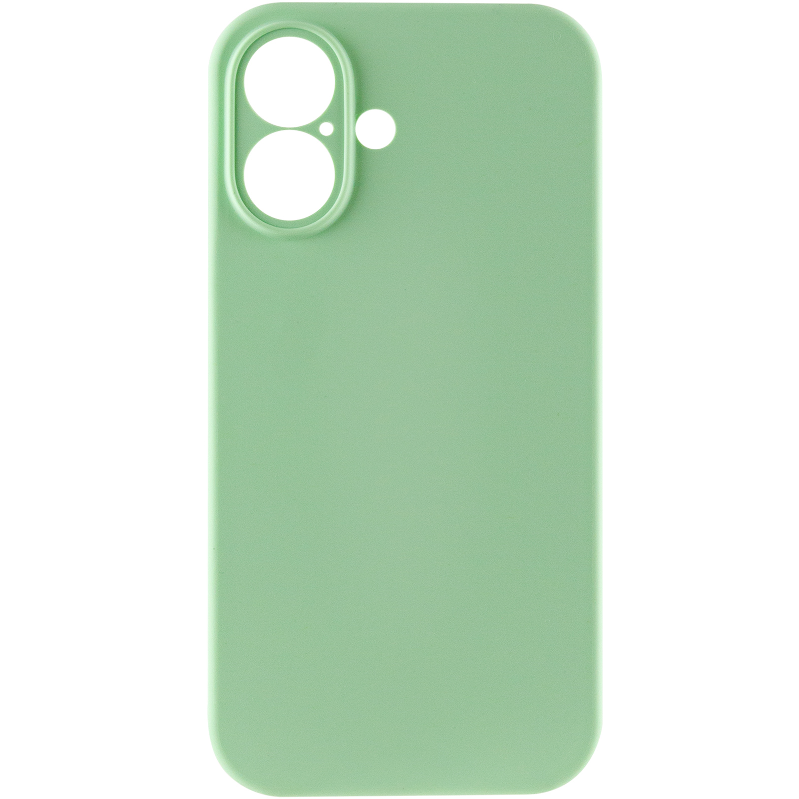 Чохол Silk Full Camera Protective (AA) NO LOGO для Apple iPhone 16 (6.1"), Зелений / Pistachio 1, Силікон, купити оптом з доставкою