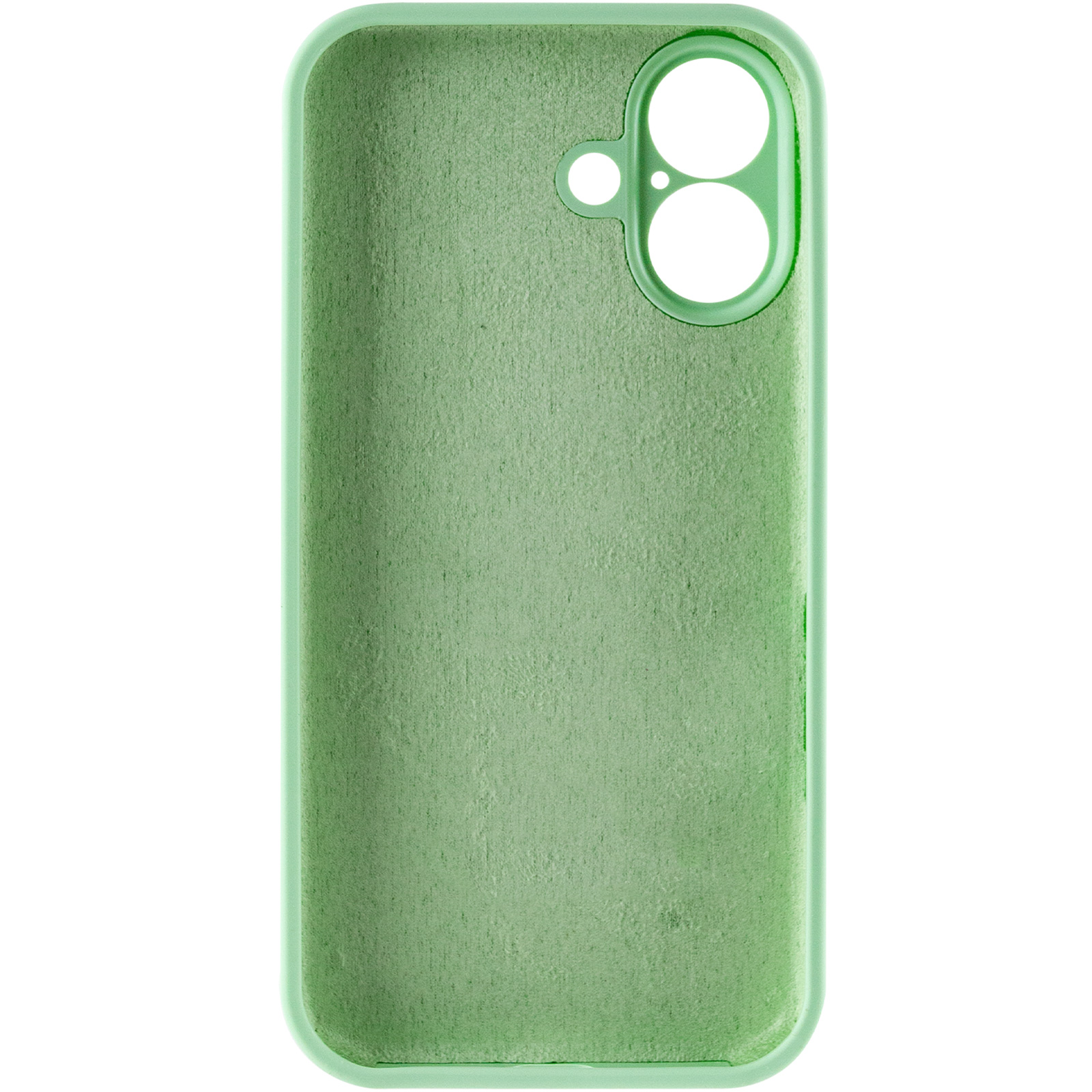 Чохол Silk Full Camera Protective (AA) NO LOGO для Apple iPhone 16 (6.1"), Зелений / Pistachio 2, Силікон, купити оптом з доставкою