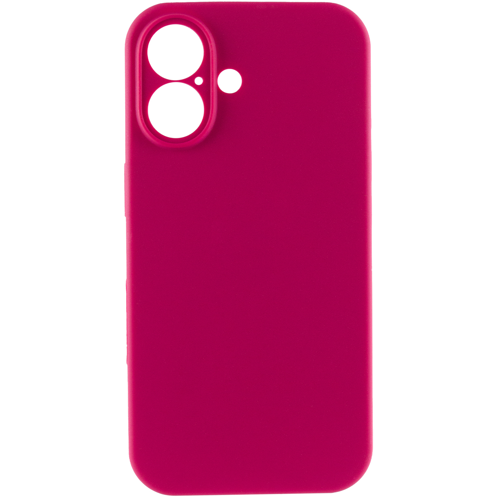 Чохол Silk Full Camera Protective (AA) NO LOGO для Apple iPhone 16 (6.1"), Червоний / Rose Red 1, Силікон, купити оптом з доставкою