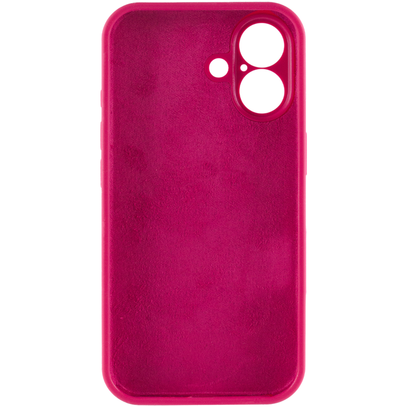 Чохол Silk Full Camera Protective (AA) NO LOGO для Apple iPhone 16 (6.1"), Червоний / Rose Red 2, Силікон, купити оптом з доставкою