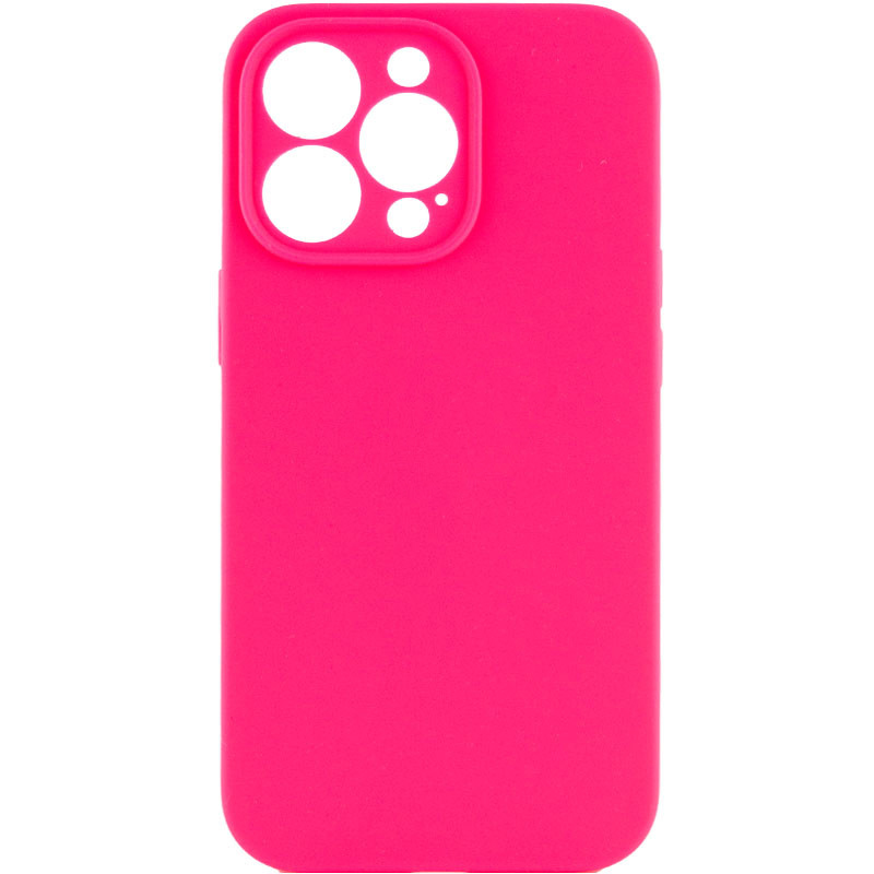 Чехол Silk Full Camera Protective (AA) NO LOGO для Apple iPhone 16 (6.1"), Розовый / Barbie pink, Силикон, купить оптом с доставкой