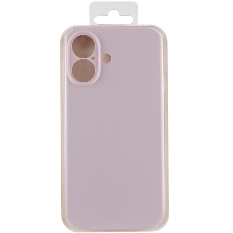 Чохол Silk Full Camera Protective (AA) NO LOGO для Apple iPhone 16 (6.1"), Рожевий / Chalk Pink 5, Силікон, купити оптом з доставкою