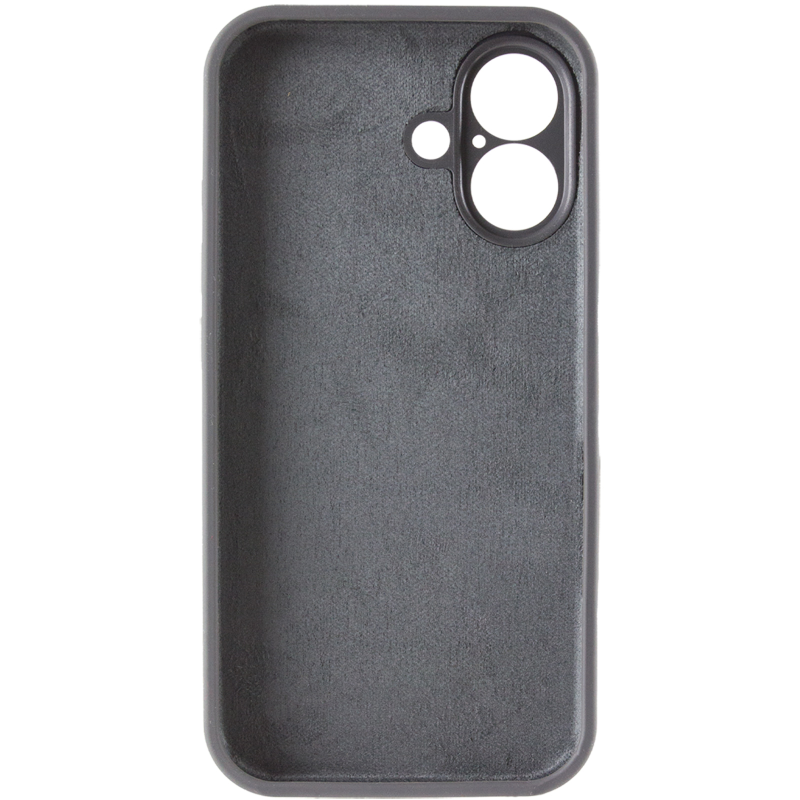 Чохол Silk Full Camera Protective (AA) NO LOGO для Apple iPhone 16 (6.1"), Сірий / Dark Gray 2, Силікон, купити оптом з доставкою
