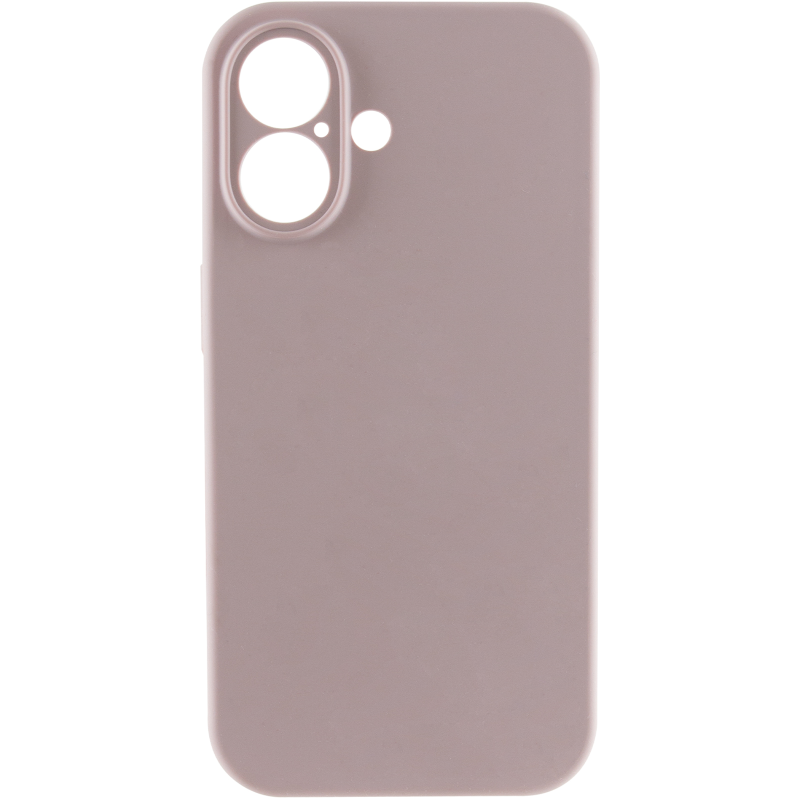Чохол Silk Full Camera Protective (AA) NO LOGO для Apple iPhone 16 (6.1"), Сірий / Lavender 1, Силікон, купити оптом з доставкою