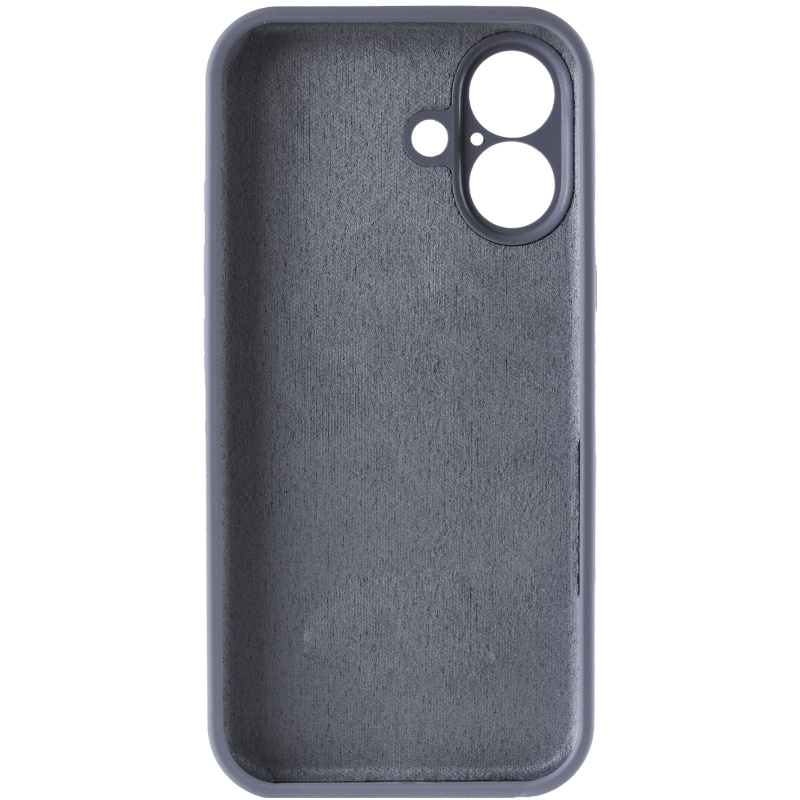 Чохол Silk Full Camera Protective (AA) NO LOGO для Apple iPhone 16 (6.1"), Сірий / Lavender Gray 2, Силікон, купити оптом з доставкою