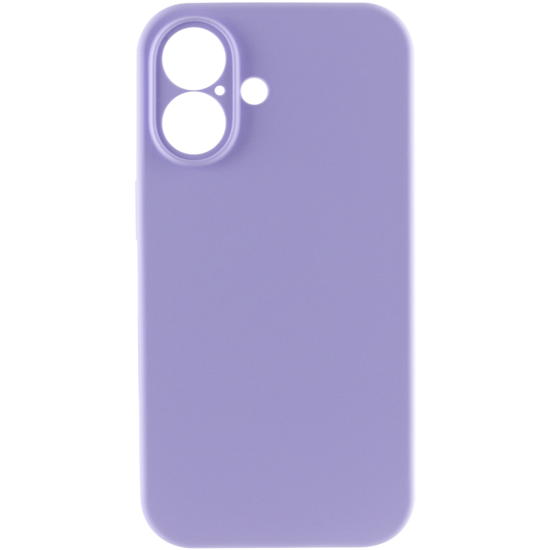 Чохол Silk Full Camera Protective (AA) NO LOGO для Apple iPhone 16 (6.1"), Бузковий / Dasheen 1, Силікон, купити оптом з доставкою