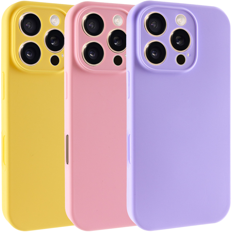 Чохол Silk Full Camera Protective (AA) NO LOGO для Apple iPhone 16 Pro (6.3"), Силікон, купити оптом з доставкою