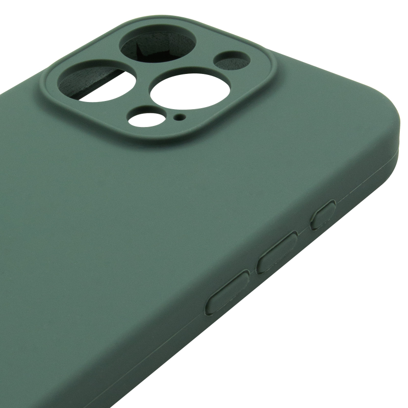Чохол Silk Full Camera Protective (AA) NO LOGO для Apple iPhone 16 Pro (6.3"), Зелений / Pine green 3, Силікон, купити оптом з доставкою