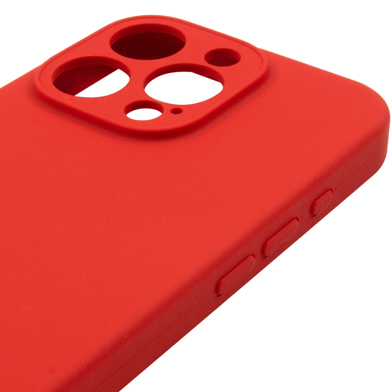 Чохол Silk Full Camera Protective (AA) NO LOGO для Apple iPhone 16 Pro (6.3"), Червоний / Red 3, Силікон, купити оптом з доставкою