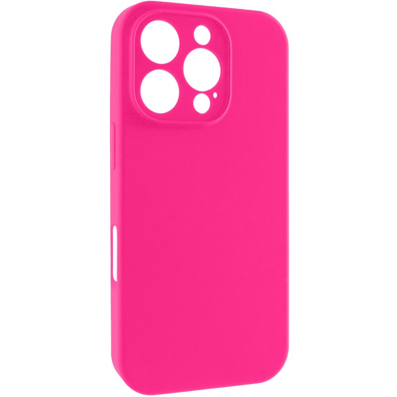 Чохол Silk Full Camera Protective (AA) NO LOGO для Apple iPhone 16 Pro (6.3"), Рожевий / Barbie pink, Силікон, купити оптом з доставкою