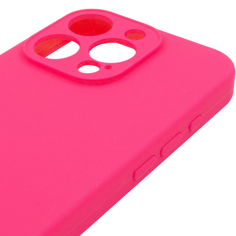 Чохол Silk Full Camera Protective (AA) NO LOGO для Apple iPhone 16 Pro (6.3"), Рожевий / Barbie pink 4, Силікон, купити оптом з доставкою
