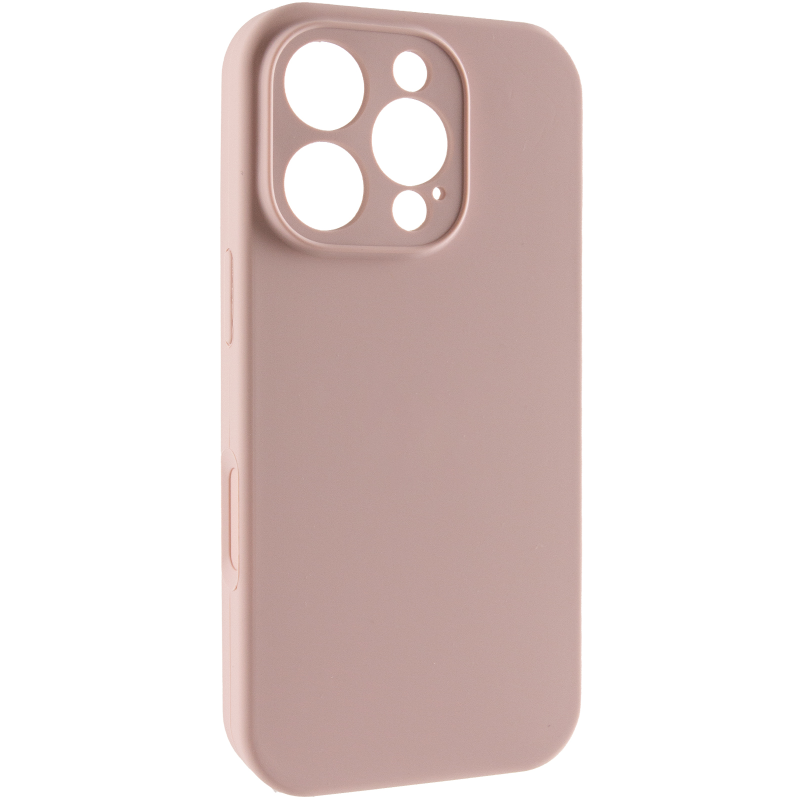 Чохол Silk Full Camera Protective (AA) NO LOGO для Apple iPhone 16 Pro (6.3"), Рожевий / Pink Sand, Силікон, купити оптом з доставкою