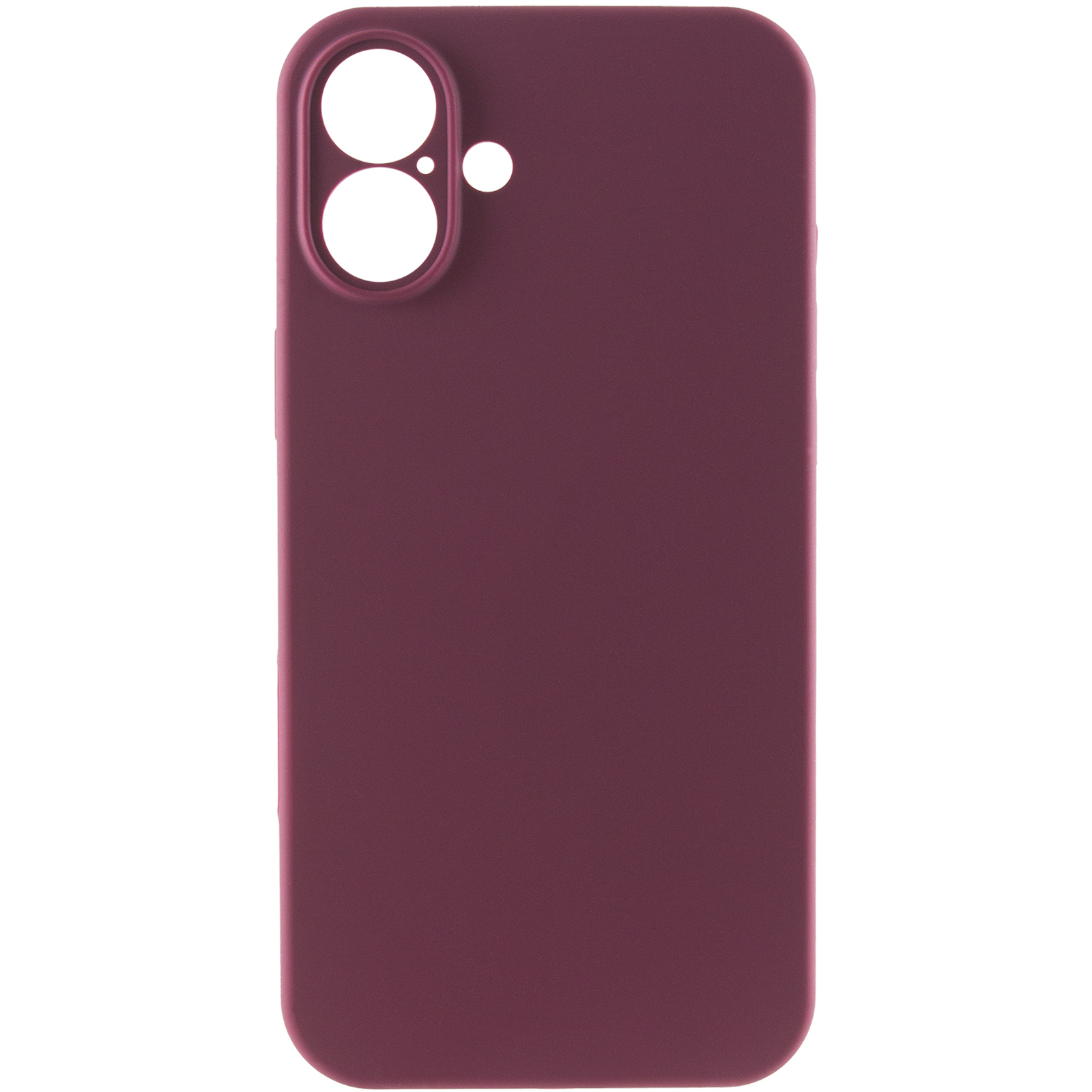 Чохол Silk Full Camera Protective (AA) NO LOGO для Apple iPhone 16 Plus (6.7"), Бордовий / Plum 1, Силікон, купити оптом з доставкою
