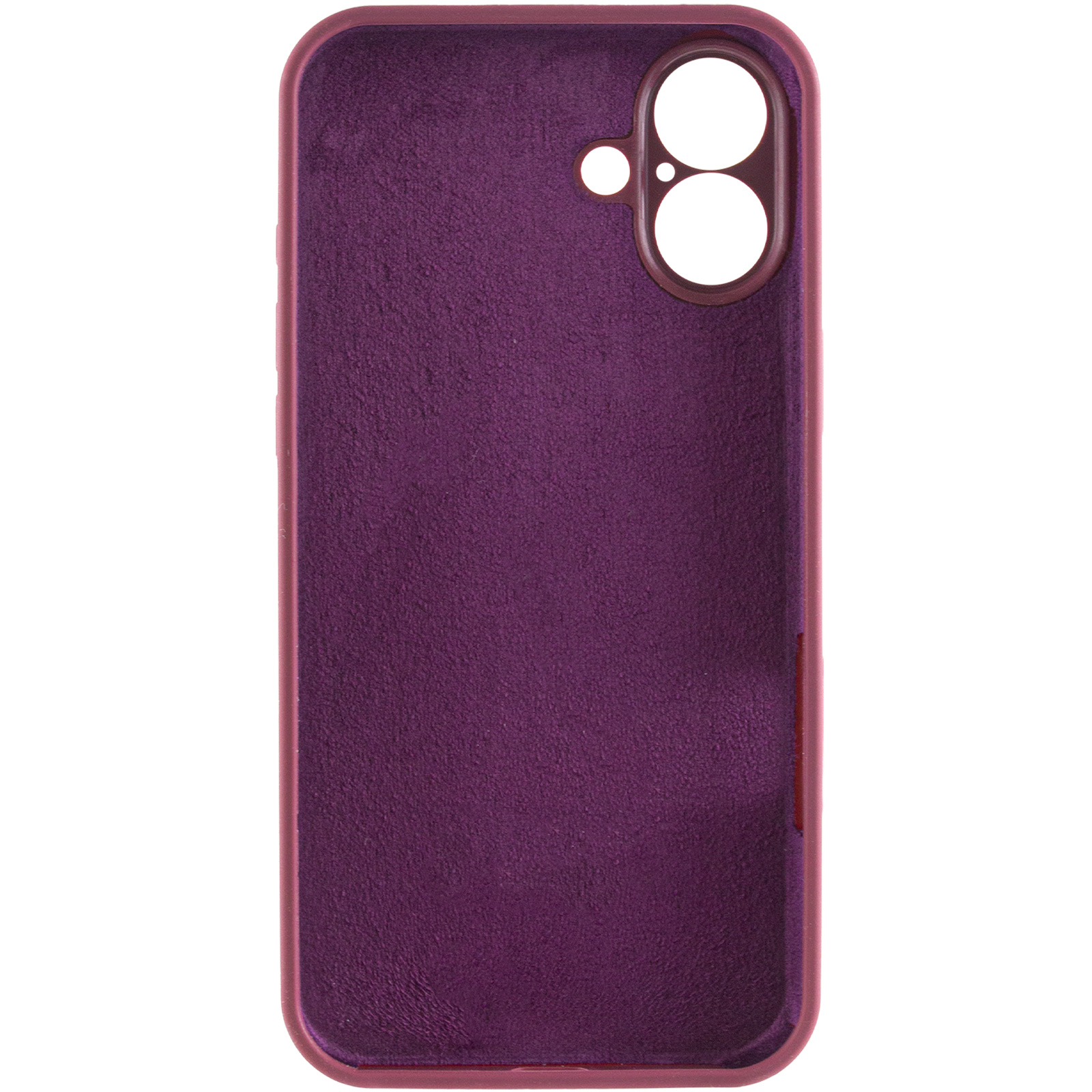 Чохол Silk Full Camera Protective (AA) NO LOGO для Apple iPhone 16 Plus (6.7"), Бордовий / Plum 2, Силікон, купити оптом з доставкою