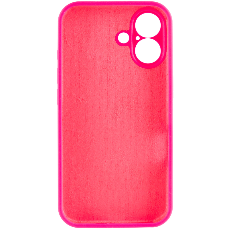 Чохол Silk Full Camera Protective (AA) NO LOGO для Apple iPhone 16 Plus (6.7"), Рожевий / Barbie pink 2, Силікон, купити оптом з доставкою