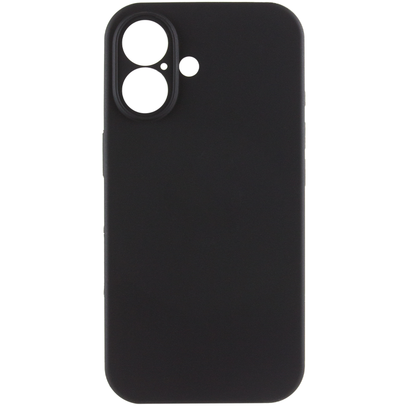 Чохол Silk Full Camera Protective (AA) NO LOGO для Apple iPhone 16 Plus (6.7"), Чорний / Black 1, Силікон, купити оптом з доставкою