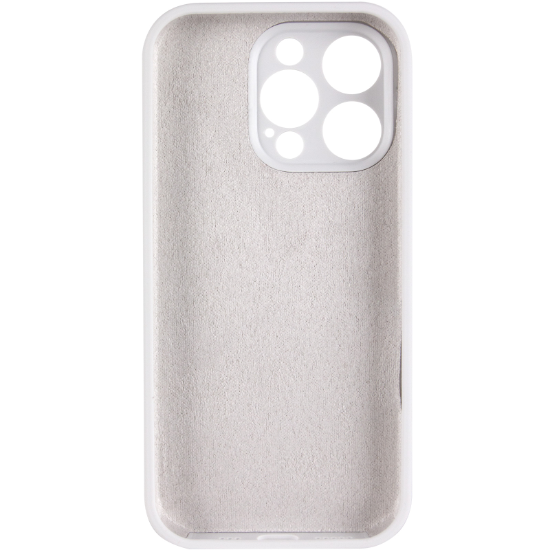 Чохол Silk Full Camera Protective (AA) NO LOGO для Apple iPhone 16 Pro Max (6.9"), Білий / White 2, Силікон, купити оптом з доставкою