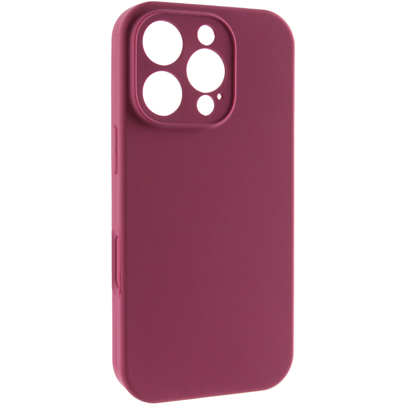 Чохол Silk Full Camera Protective (AA) NO LOGO для Apple iPhone 16 Pro Max (6.9"), Бордовий / Plum, Силікон, купити оптом з доставкою