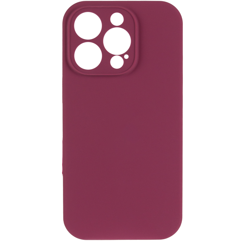 Чохол Silk Full Camera Protective (AA) NO LOGO для Apple iPhone 16 Pro Max (6.9"), Бордовий / Plum 1, Силікон, купити оптом з доставкою