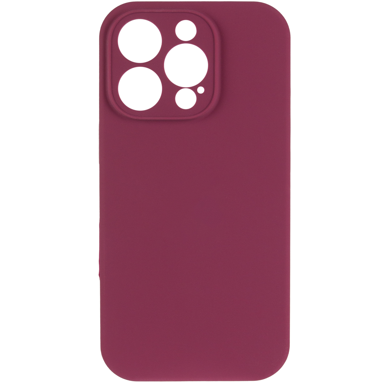 Чохол Silk Full Camera Protective (AA) NO LOGO для Apple iPhone 16 Pro Max (6.9"), Бордовий / Plum 1, Силікон, купити оптом з доставкою