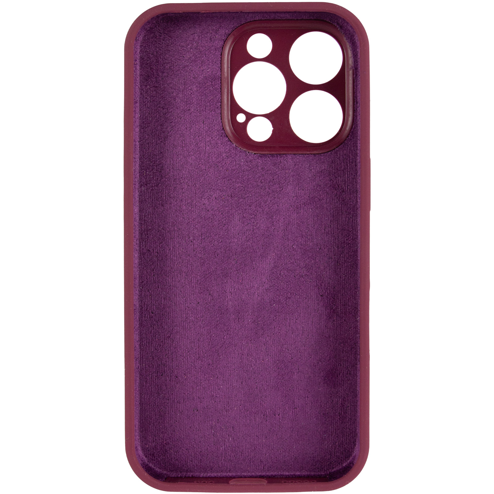 Чохол Silk Full Camera Protective (AA) NO LOGO для Apple iPhone 16 Pro Max (6.9"), Бордовий / Plum 2, Силікон, купити оптом з доставкою