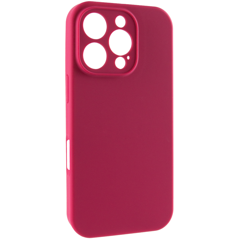 Чохол Silk Full Camera Protective (AA) NO LOGO для Apple iPhone 16 Pro Max (6.9"), Червоний / Rose Red, Силікон, купити оптом з доставкою