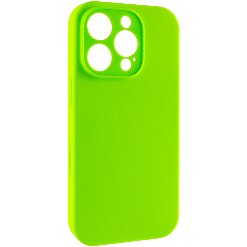 Чохол Silk Full Camera Protective (AA) NO LOGO для Apple iPhone 16 Pro Max (6.9"), Кислотно-зелений / Acid Green, Силікон, купити оптом з доставкою