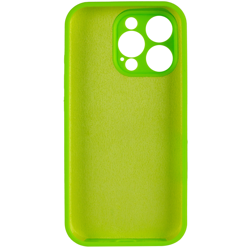 Чохол Silk Full Camera Protective (AA) NO LOGO для Apple iPhone 16 Pro Max (6.9"), Кислотно-зелений / Acid Green 2, Силікон, купити оптом з доставкою