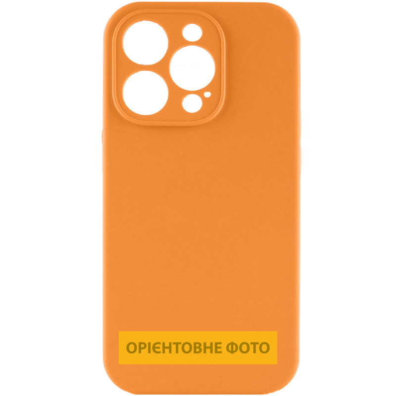 Чехол Silk Full Camera Protective (AA) NO LOGO для Apple iPhone 17 (6.3"), Оранжевый / Orange, Силикон, купить оптом с доставкой