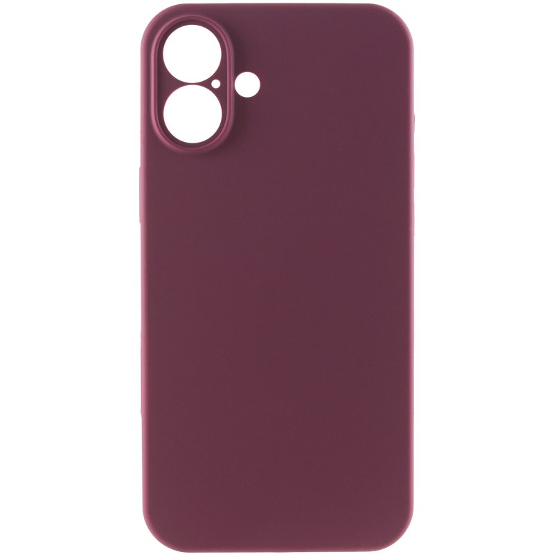 Чохол Silk Full Camera Protective (AA) NO LOGO для Apple iPhone 17 (6.3"), Бордовий / Plum 1, Силікон, купити оптом з доставкою
