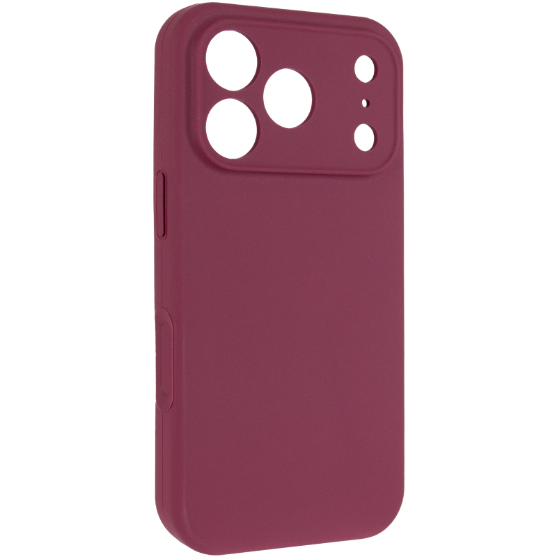 Чехол Silk Full Camera Protective (AA) NO LOGO для Apple iPhone 17 Pro / 18 Pro (6.3"), Бордовый / Plum, Силикон, купить оптом с доставкой