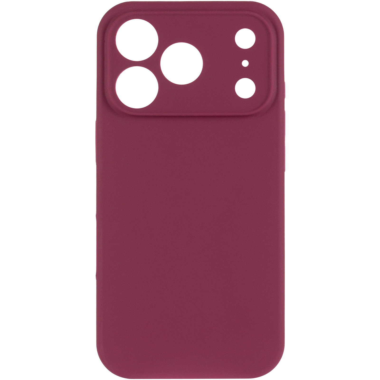 Чехол Silk Full Camera Protective (AA) NO LOGO для Apple iPhone 17 Pro / 18 Pro (6.3"), Бордовый / Plum 1, Силикон, купить оптом с доставкой