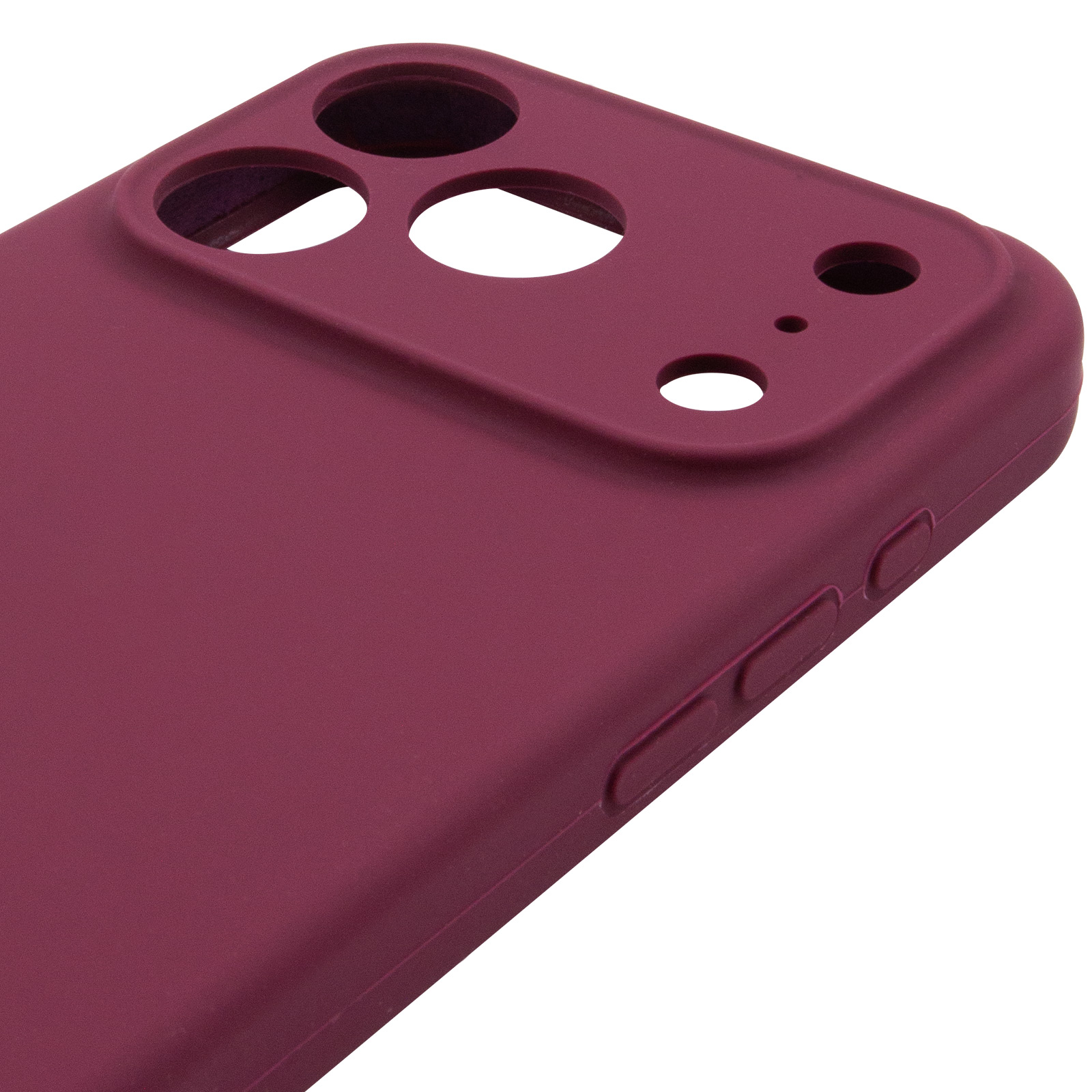 Чехол Silk Full Camera Protective (AA) NO LOGO для Apple iPhone 17 Pro / 18 Pro (6.3"), Бордовый / Plum 3, Силикон, купить оптом с доставкой