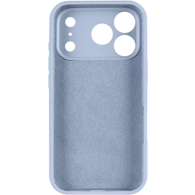 Чехол Silk Full Camera Protective (AA) NO LOGO для Apple iPhone 17 Pro / 18 Pro (6.3"), Голубой / Lilac Blue 2, Силикон, купить оптом с доставкой