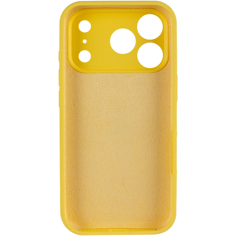Чехол Silk Full Camera Protective (AA) NO LOGO для Apple iPhone 17 Pro / 18 Pro (6.3"), Желтый / Yellow 2, Силикон, купить оптом с доставкой