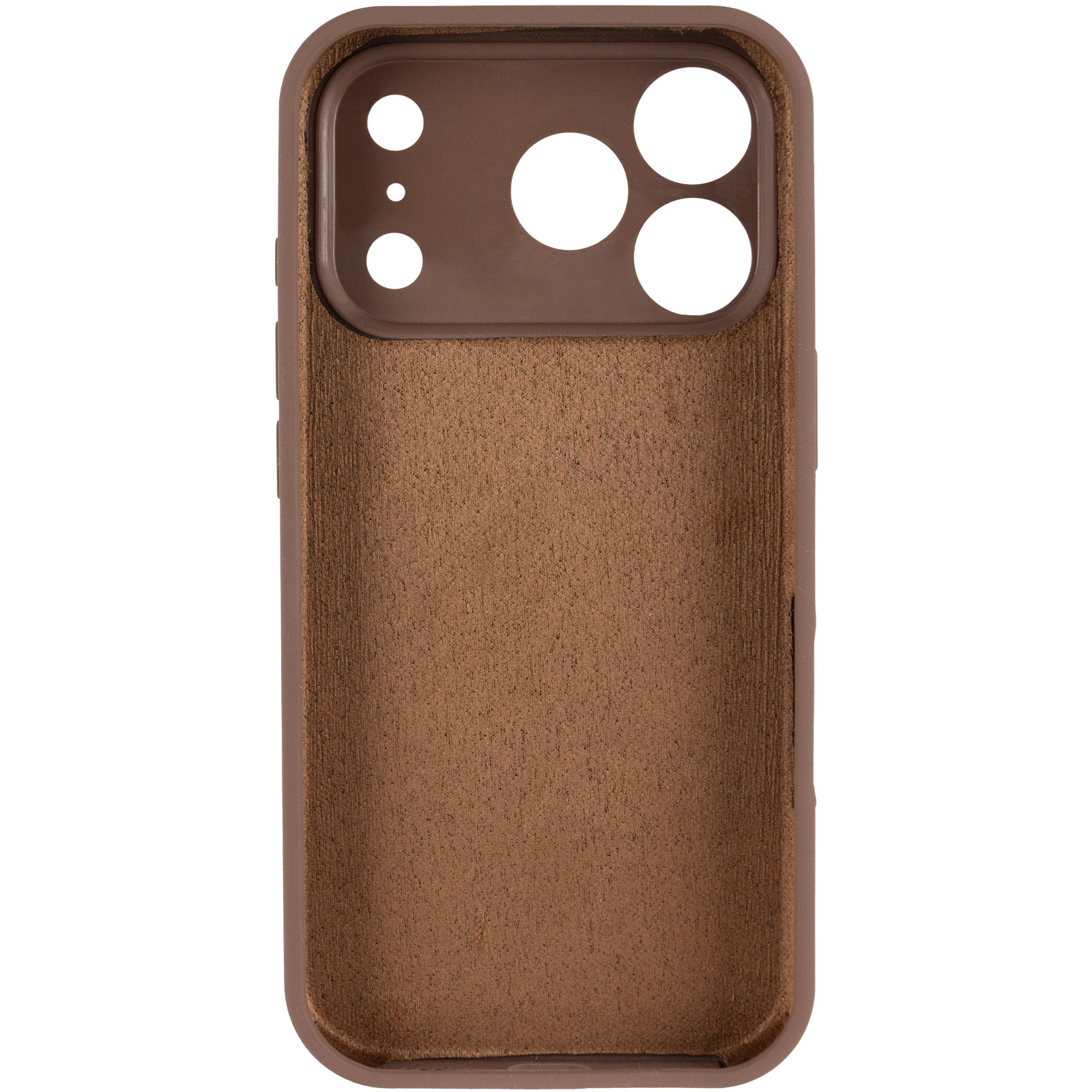 Чехол Silk Full Camera Protective (AA) NO LOGO для Apple iPhone 17 Pro / 18 Pro (6.3"), Коричневый / Brown 2, Силикон, купить оптом с доставкой