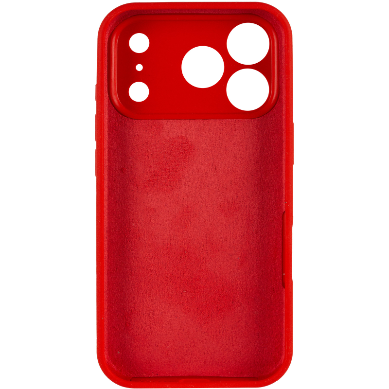 Чехол Silk Full Camera Protective (AA) NO LOGO для Apple iPhone 17 Pro / 18 Pro (6.3"), Красный / Red 2, Силикон, купить оптом с доставкой
