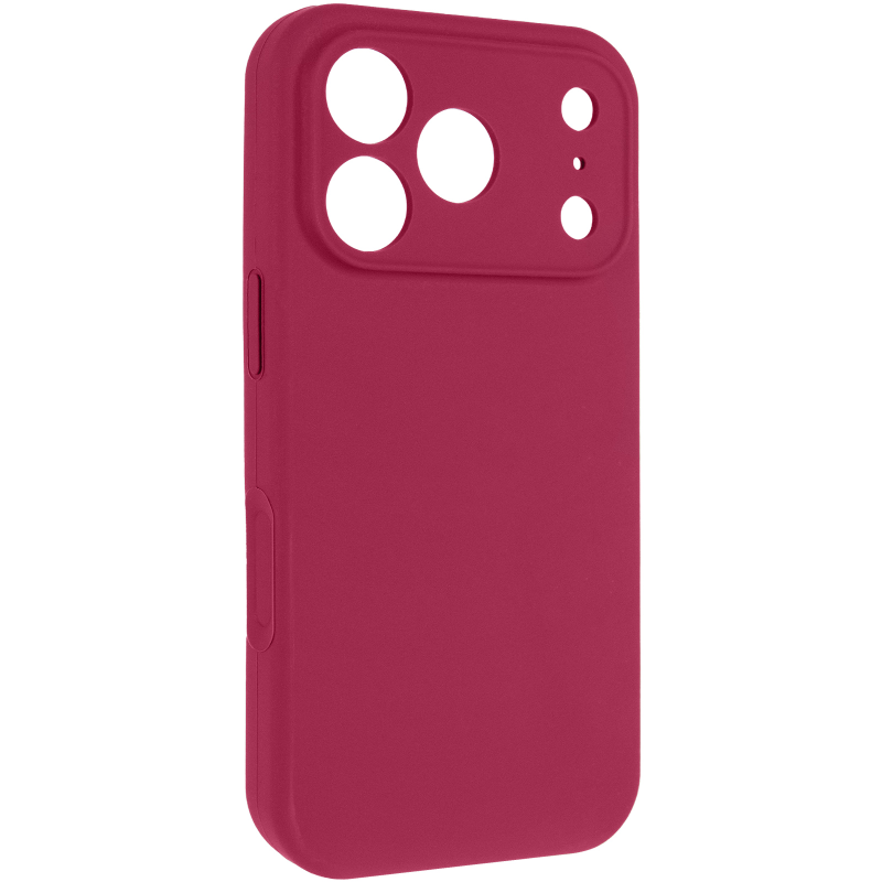 Чехол Silk Full Camera Protective (AA) NO LOGO для Apple iPhone 17 Pro / 18 Pro (6.3"), Красный / Rose Red, Силикон, купить оптом с доставкой