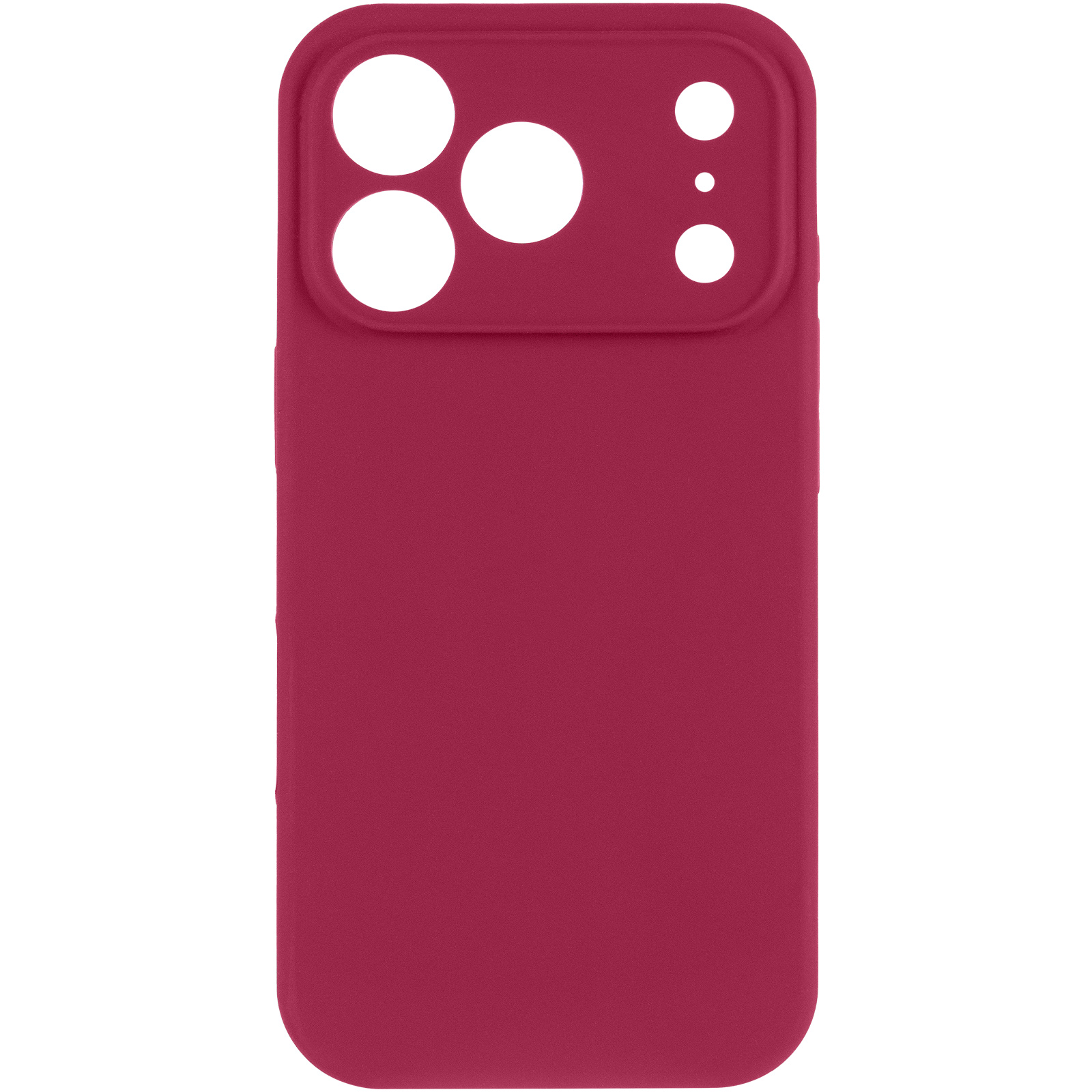 Чехол Silk Full Camera Protective (AA) NO LOGO для Apple iPhone 17 Pro / 18 Pro (6.3"), Красный / Rose Red 1, Силикон, купить оптом с доставкой