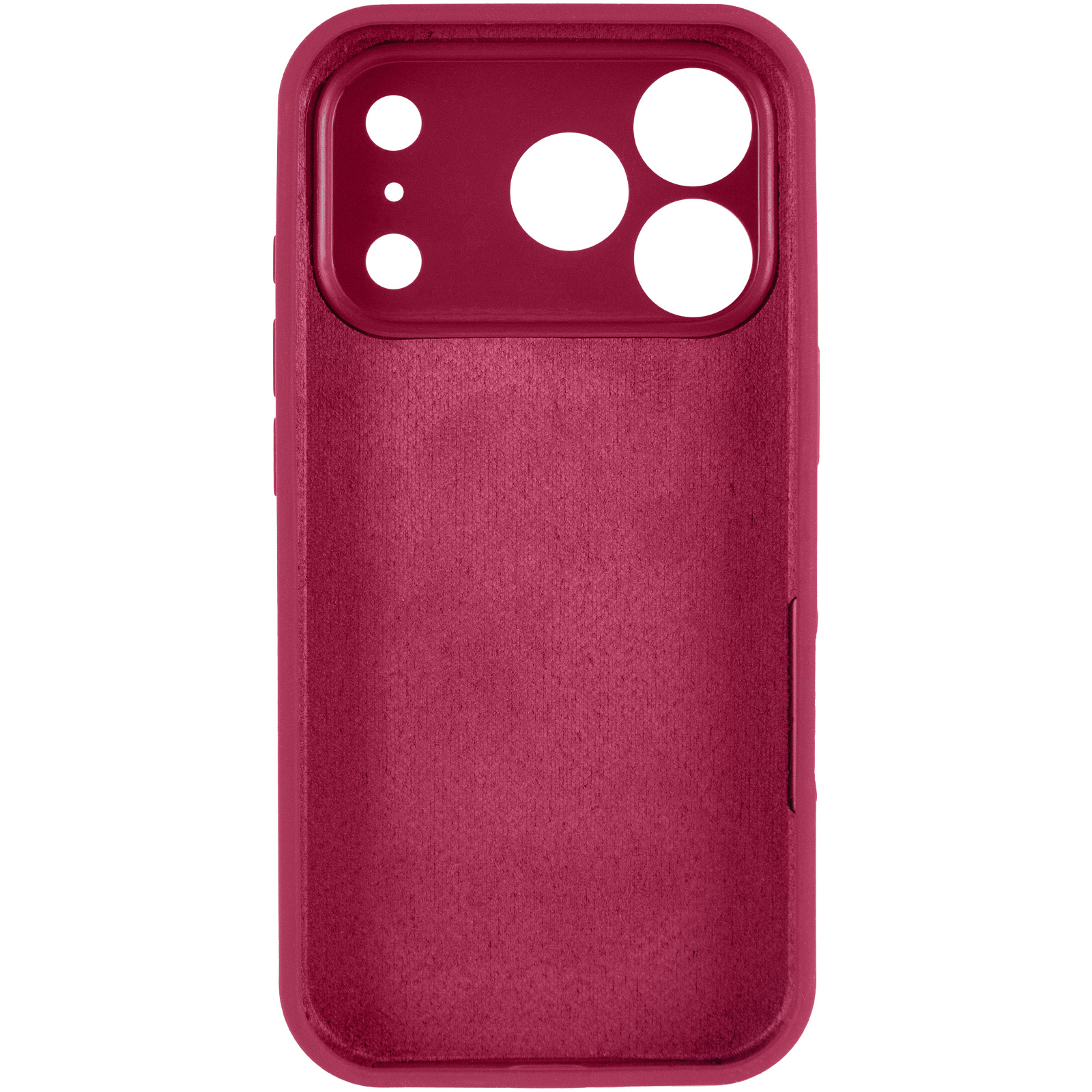 Чехол Silk Full Camera Protective (AA) NO LOGO для Apple iPhone 17 Pro / 18 Pro (6.3"), Красный / Rose Red 2, Силикон, купить оптом с доставкой