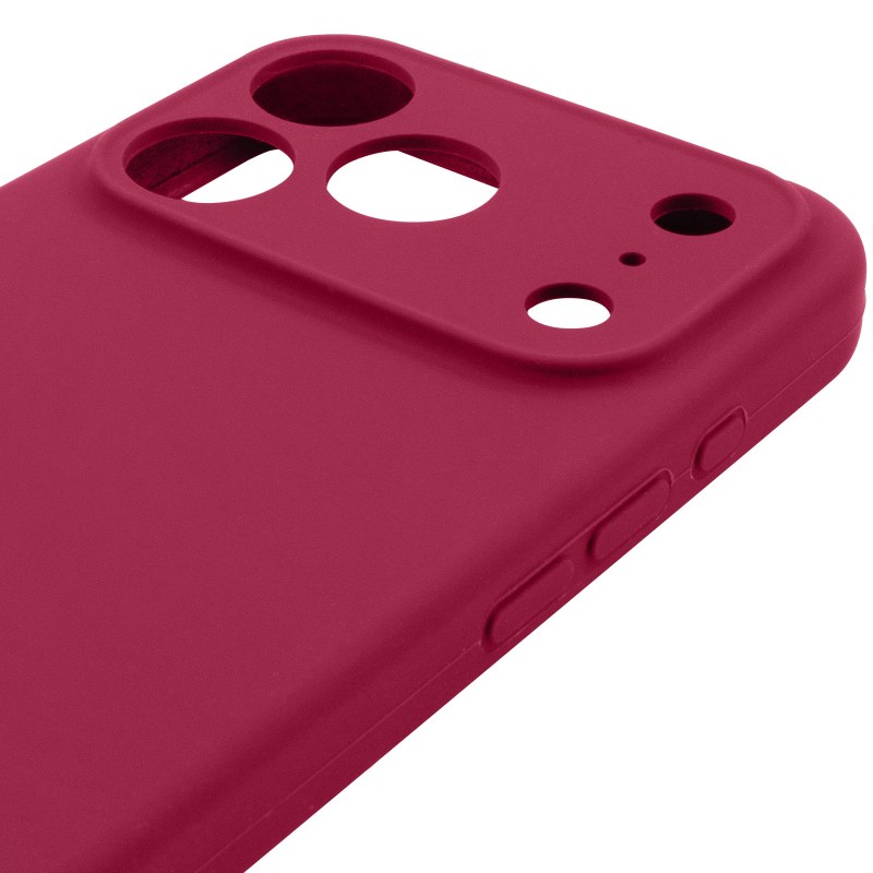 Чехол Silk Full Camera Protective (AA) NO LOGO для Apple iPhone 17 Pro / 18 Pro (6.3"), Красный / Rose Red 3, Силикон, купить оптом с доставкой