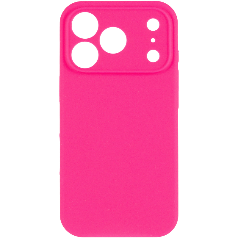 Чехол Silk Full Camera Protective (AA) NO LOGO для Apple iPhone 17 Pro / 18 Pro (6.3"), Розовый / Barbie pink 1, Силикон, купить оптом с доставкой