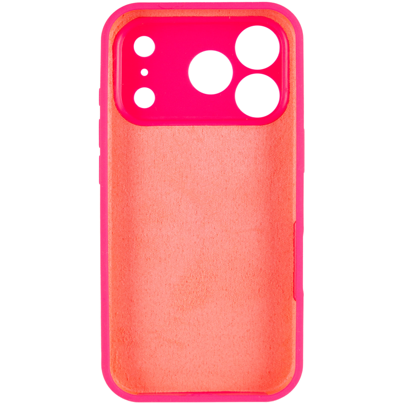 Чехол Silk Full Camera Protective (AA) NO LOGO для Apple iPhone 17 Pro / 18 Pro (6.3"), Розовый / Barbie pink 2, Силикон, купить оптом с доставкой