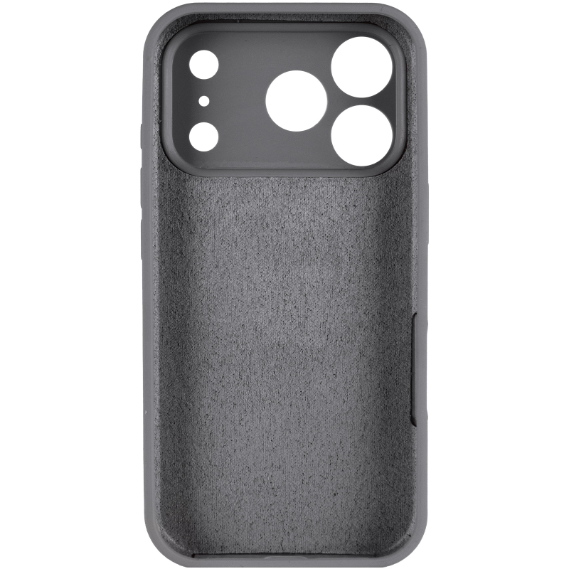 Чехол Silk Full Camera Protective (AA) NO LOGO для Apple iPhone 17 Pro / 18 Pro (6.3"), Серый / Dark Gray 2, Силикон, купить оптом с доставкой