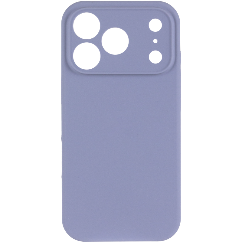 Чехол Silk Full Camera Protective (AA) NO LOGO для Apple iPhone 17 Pro / 18 Pro (6.3"), Серый / Lavender Gray 1, Силикон, купить оптом с доставкой