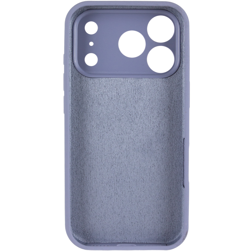 Чехол Silk Full Camera Protective (AA) NO LOGO для Apple iPhone 17 Pro / 18 Pro (6.3"), Серый / Lavender Gray 2, Силикон, купить оптом с доставкой