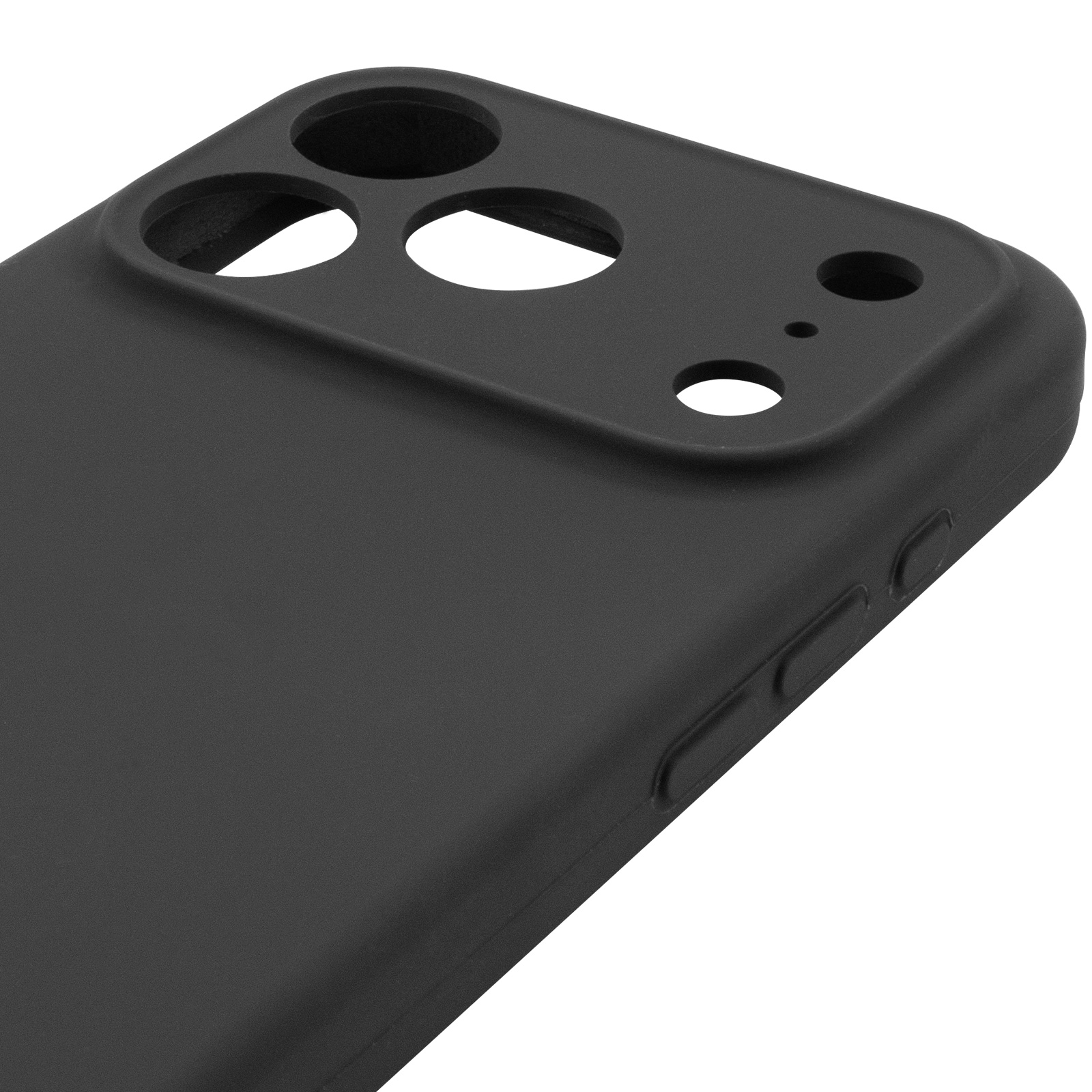 Чехол Silk Full Camera Protective (AA) NO LOGO для Apple iPhone 17 Pro / 18 Pro (6.3"), Черный / Black 3, Силикон, купить оптом с доставкой